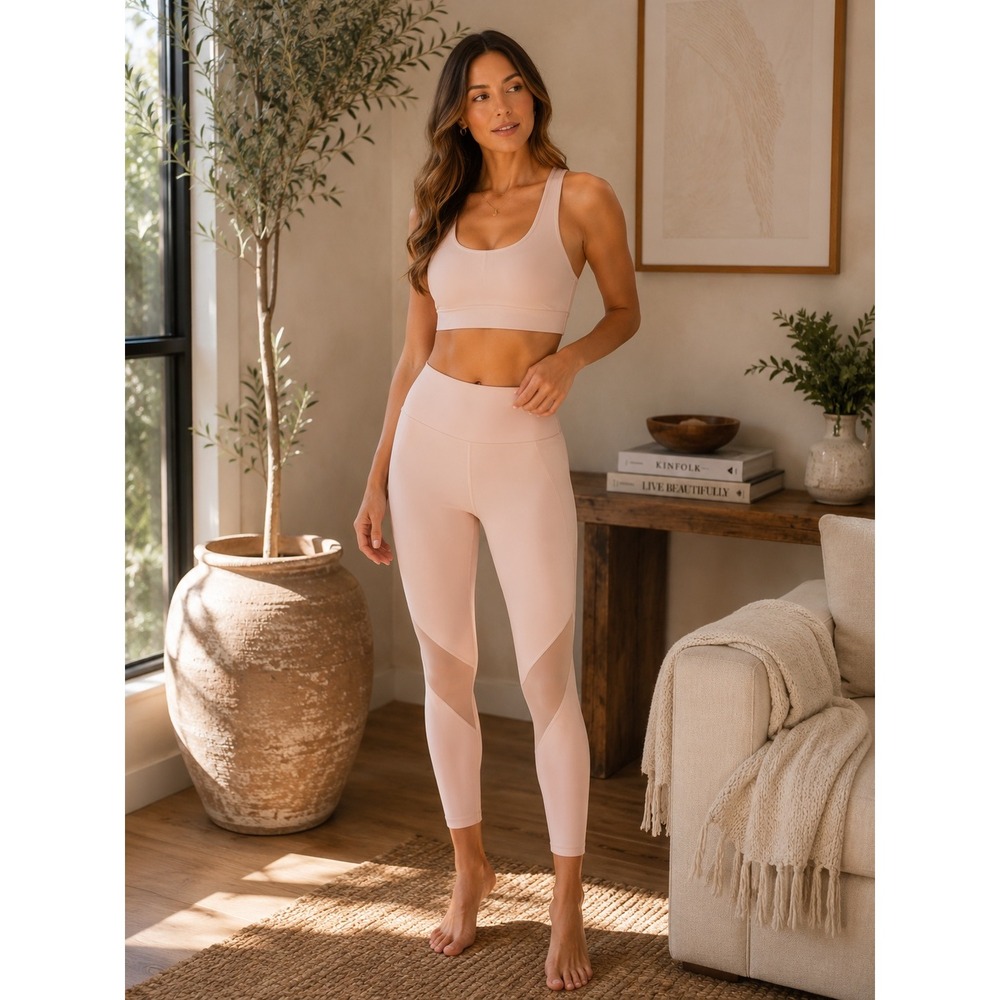 Athleta Leggings Women Small Pink Ballerina Eclipse 7/8 High Rise Balletcore